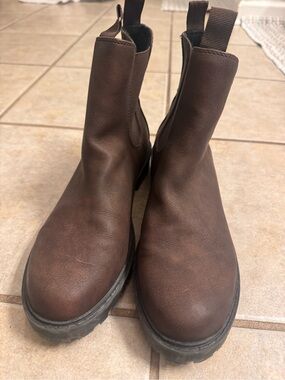 Journee Collection Brown Chelsea Ankle Booties